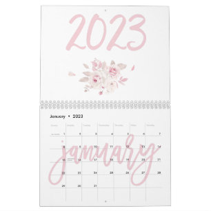 Modern Floral Pink Calendar 2023