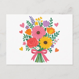 Modern Floral Postcard