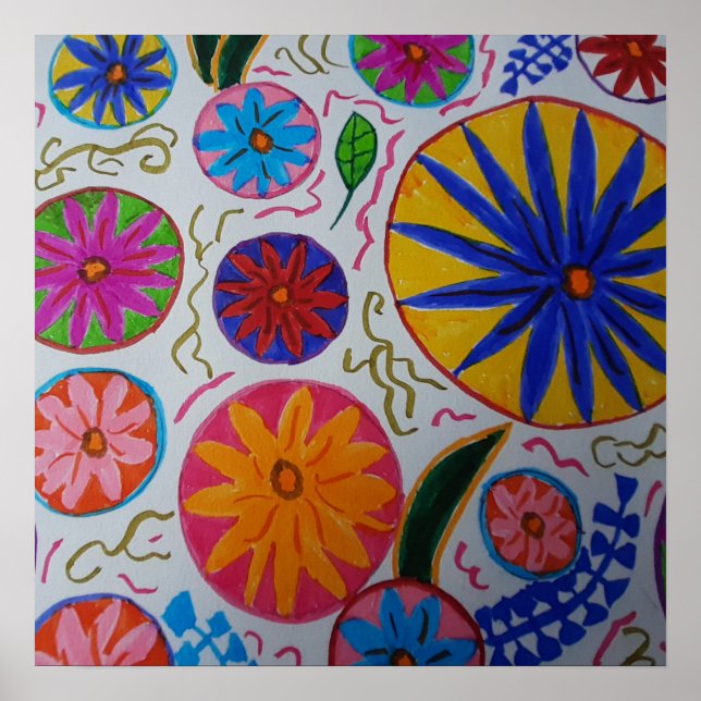 Modern Floral  Poster (Front)