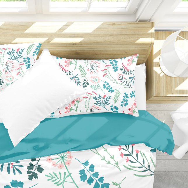 Modern Floral Print Pillowcase (Modern Floral Print Pillow Case)