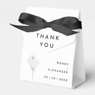 Modern Floral Roses Simple Wedding Thank You Favour Box