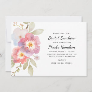 Modern Floral Rustic Botanical Bridal Shower Invitation