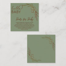 Modern Floral Sage Green Hello Baby Books for Baby