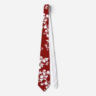 modern floral silhouette tie
