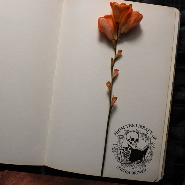 Modern Floral Skull Book From the Library Of  Rubber Stamp (Creator Uploaded)