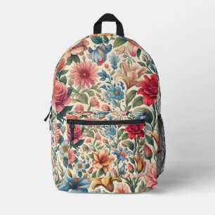 Modern Floral Splash Backpack