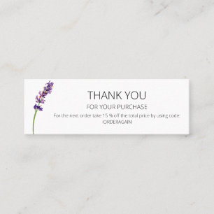 Modern Floral Thank you Business Card