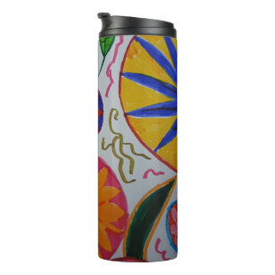 Modern Floral Thermal Tumbler