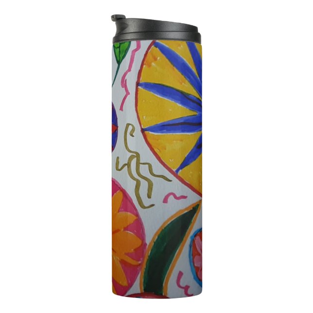 Modern Floral  Thermal Tumbler (Rotated Right)