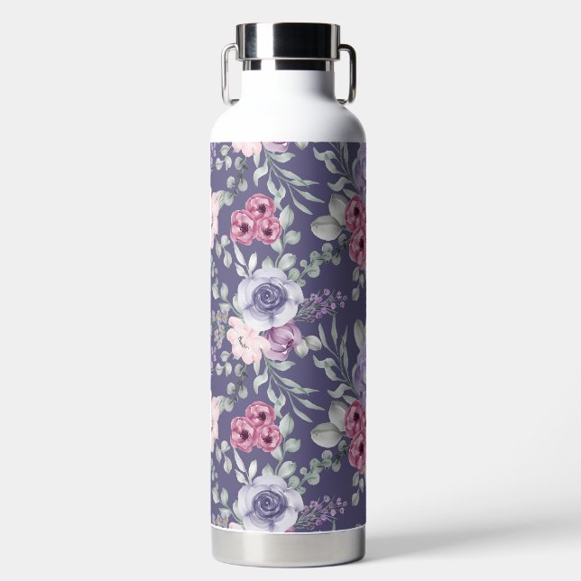 Modern Floral  Water Bottle (Front)