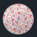Modern Floral Watercolor Dartboard<br><div class="desc">Bright and happy watercolor wildflower and leaves painting of a wildly overgrown garden. Perfect for gardeners,  nature lovers and florists.  Original art by Nic Squirrell.</div>