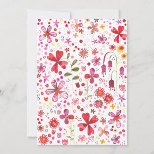 Modern Floral Watercolor Thank You Card