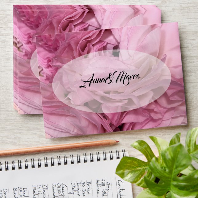 Modern floral wedding envelope (Stacked)