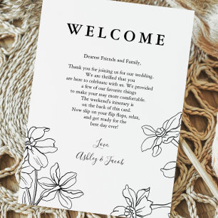 Modern Floral Wedding Letter and Itinerary Program
