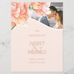 Modern Floral Wedding Photo Program