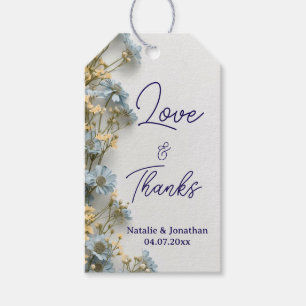 Modern Floral Wedding Thank You Gift Tags