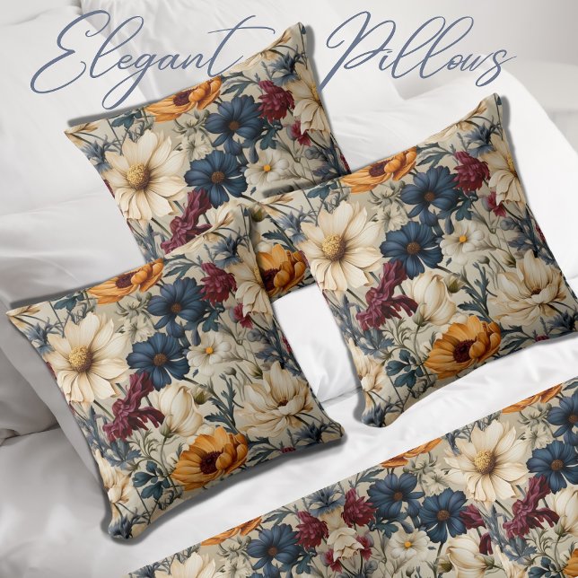 Modern Floral Wildflowers  Cushion (Creator Uploaded)