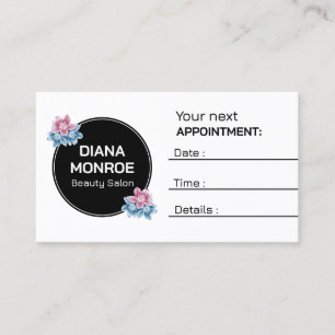 Modern Floral wreath elegant salons  Appointment Card