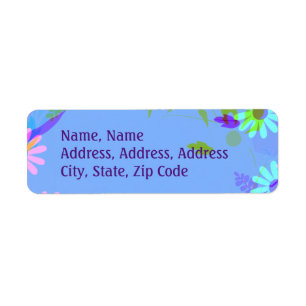 Modern Floral Wreath Greetings Postage Return Address Label