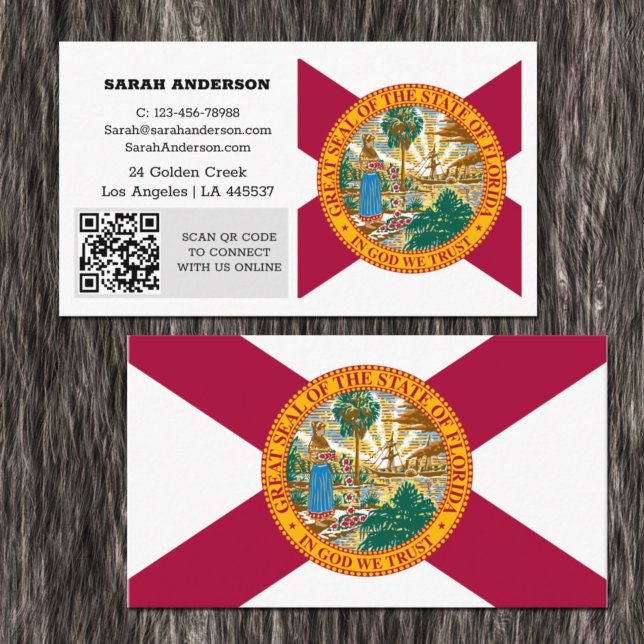 Modern Florida Business Card, Florida Flag / USA Business Card (Creator Uploaded)