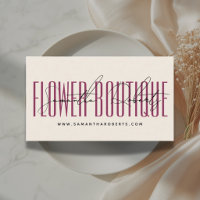 Modern florist flower boutique beige red