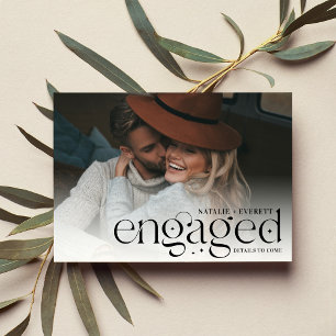 Modern Flourish Photo Engagement Announcement