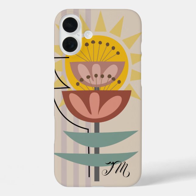 Modern flower and custom text Case-Mate iPhone case (Back)