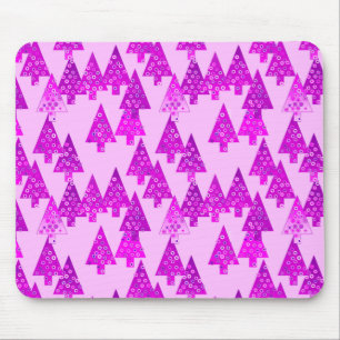 Modern flower Christmas trees - orchid Mouse Pad
