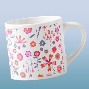 Modern Flower Garden Espresso Cup