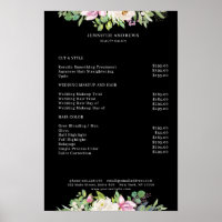 Modern Flower Price List Poster