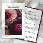 Modern Flower Salon Pricelist Flyer<br><div class="desc">Custom Modern Floral Salon Price List Flyers.</div>