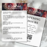Modern Flower Salon Pricelist QR Code Flyer<br><div class="desc">Custom Modern Floral Salon QR Code Price List Flyers.</div>