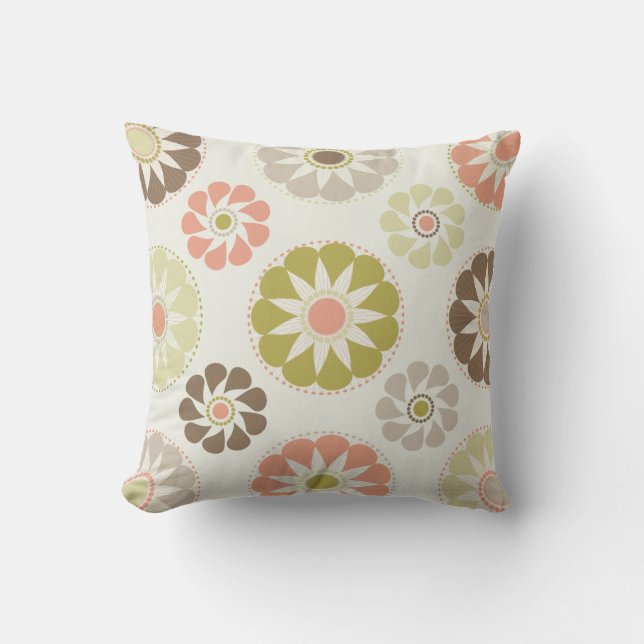 Modern Flowers American MOJO Pillow (Front)