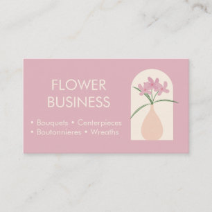 Modern Flowers Florist Business Card