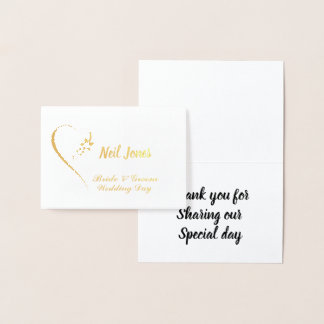 Modern Foil Customisable Wedding Guest place cards
