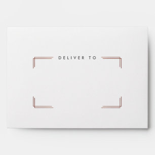 Modern foil greeting card  envelope