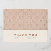 Modern Foil Thank You Card