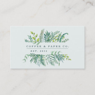 Modern foliage business card