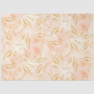 Modern Foliage Greenery Gold Golden Watercolor Tissue Paper