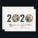 Modern foliage wreath 2020 stayed home holiday card<br><div class="desc">Modern minimal foliage wreath Merry Christmas 2020 the year we stayed home script holiday Christmas card. Hand painted eucalyptus,  minimal foliage and modern rustic rattan wreath give this holiday card a luxurious feel. In classy greens,  browns and greys.</div>