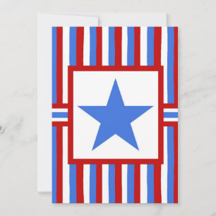 Modern Folk Art American Patriotic Invitation