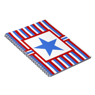 Modern Folk Art American Patriotic Notebook
