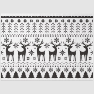 Modern Folk Art Christmas Reindeer Tissue Paper