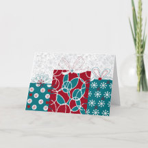 Modern Folk Art Holiday Wrapped Gifts Custom