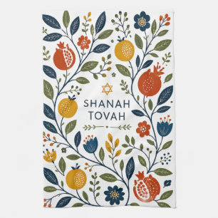 Modern Folk Art Shana Tovah Botanical Tea Towel