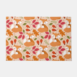Modern Folk Foxes Doormat