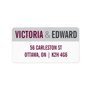 Modern Fonts wedding label