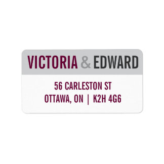 Modern Fonts wedding label