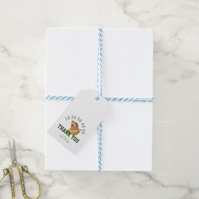 Modern Football Field  Gift Tags (With Twine)