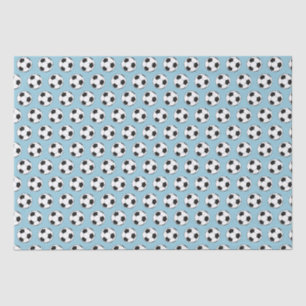 Modern Football Soccer Boy Birthday Kids Blue Tissue Paper
